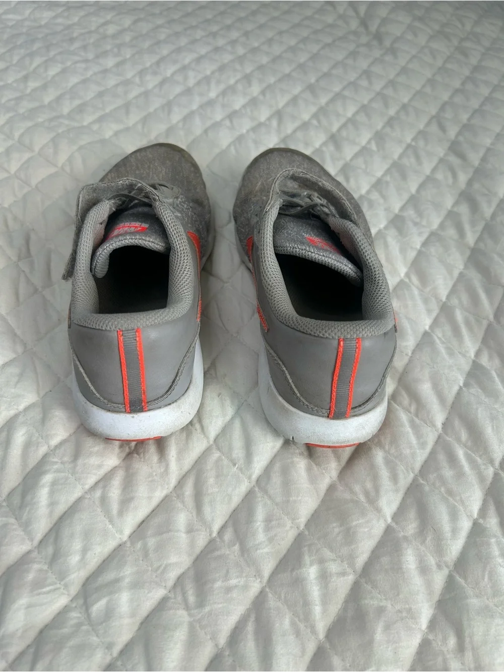 Nike Kids' Gray and Orange Athletic Sneakers